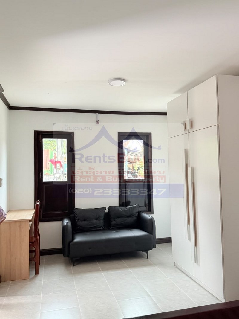 7259-Newly Built Modern 1-Bedroom Furnished House for Rent in Vientiane, Laos – Near the National University of Laos and Lao Market