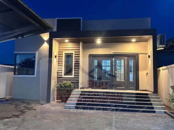 7283-Newly Built Modern 2-Bedroom House for Rent Near Don Daeng Golf Driving Range and Souksavath College, Vientiane