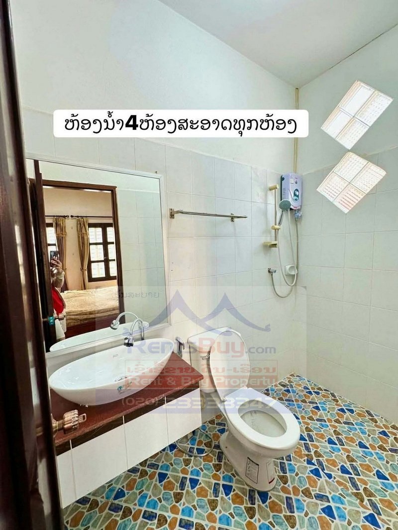 7262-Fully Furnished 3-Bedroom House for Rent in Central Luang Prabang – Near Phousi Market