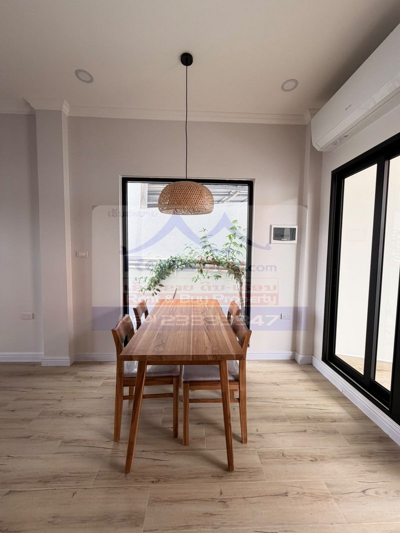 townhouseforrent05 7285-Charming and Cozy Fully Furnished 3-Bedroom House for Rent Near Kasemrad International Hospital, WFP, and the Chinese Embassy in Vientiane